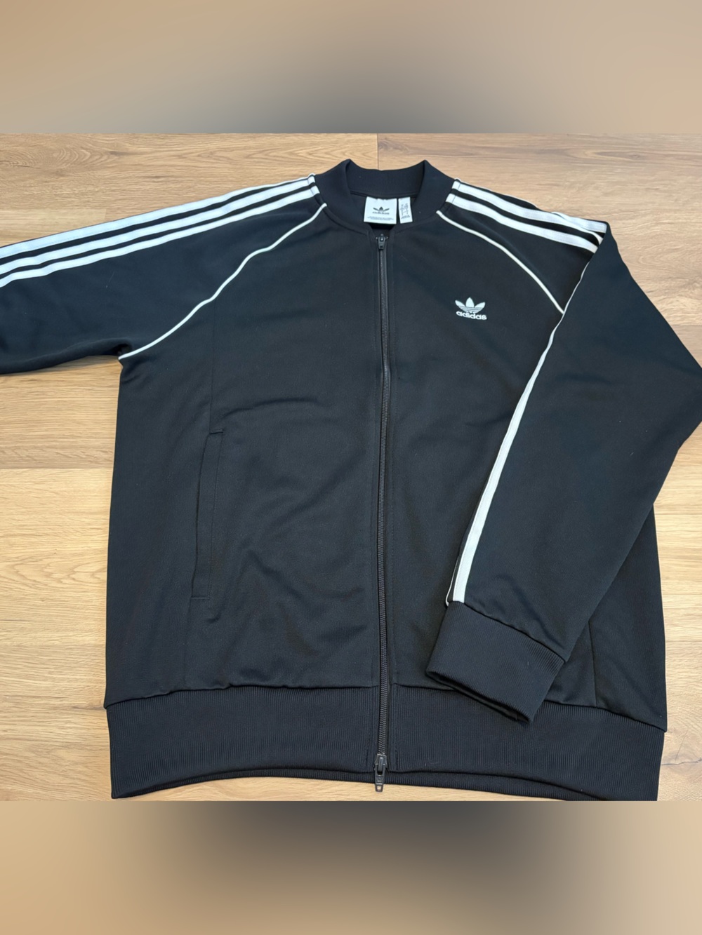 Adidas Adicolor SST Classic Black Track Jacket Zip Up Never Worn Size Large